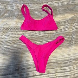 Hot pink Shein swimsuit